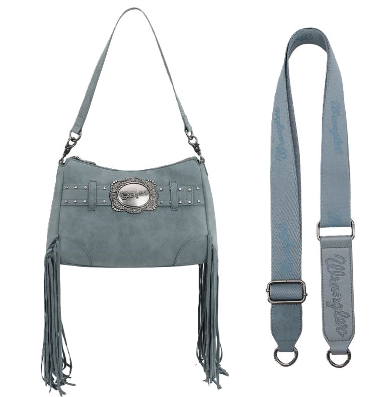 Le Bos Wrangler Jean Color Fringe Buckle Hobo Bag/Crossbody Bag WG241-2022JN