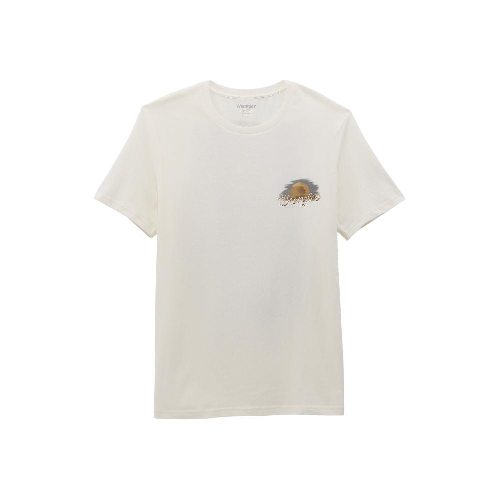 Le Bos Wrangler Marshmallow Short Sleeve Regular Fit T-Shirt With Cowboy Graphic Scene On The Back 112368735