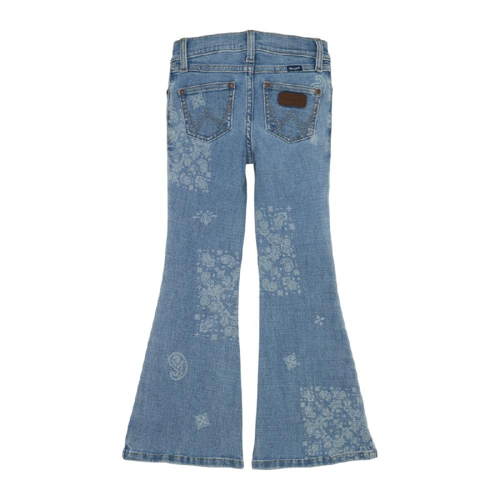 le bos Wrangler Melody Girl's Flare Bandana Print Jeans 112361274