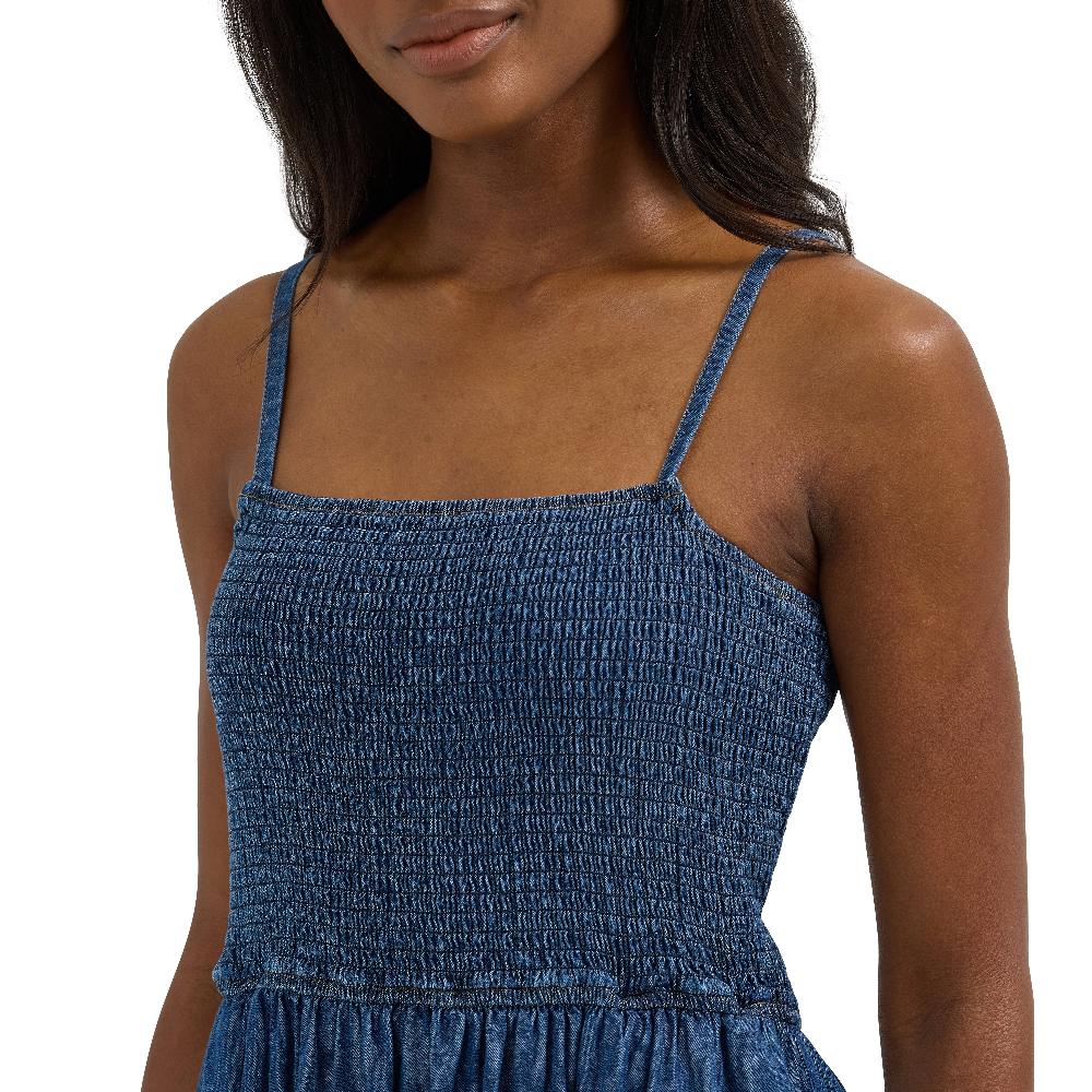 Le Bos Wrangler Midnight Smocked Bodice Women's Denim Maxi Dress 112365768