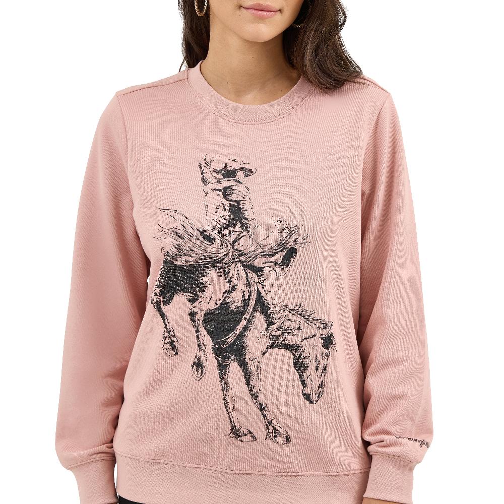 Le Bos Wrangler Misty Rose Graphic Women's Crew Sweatshirt 112368906