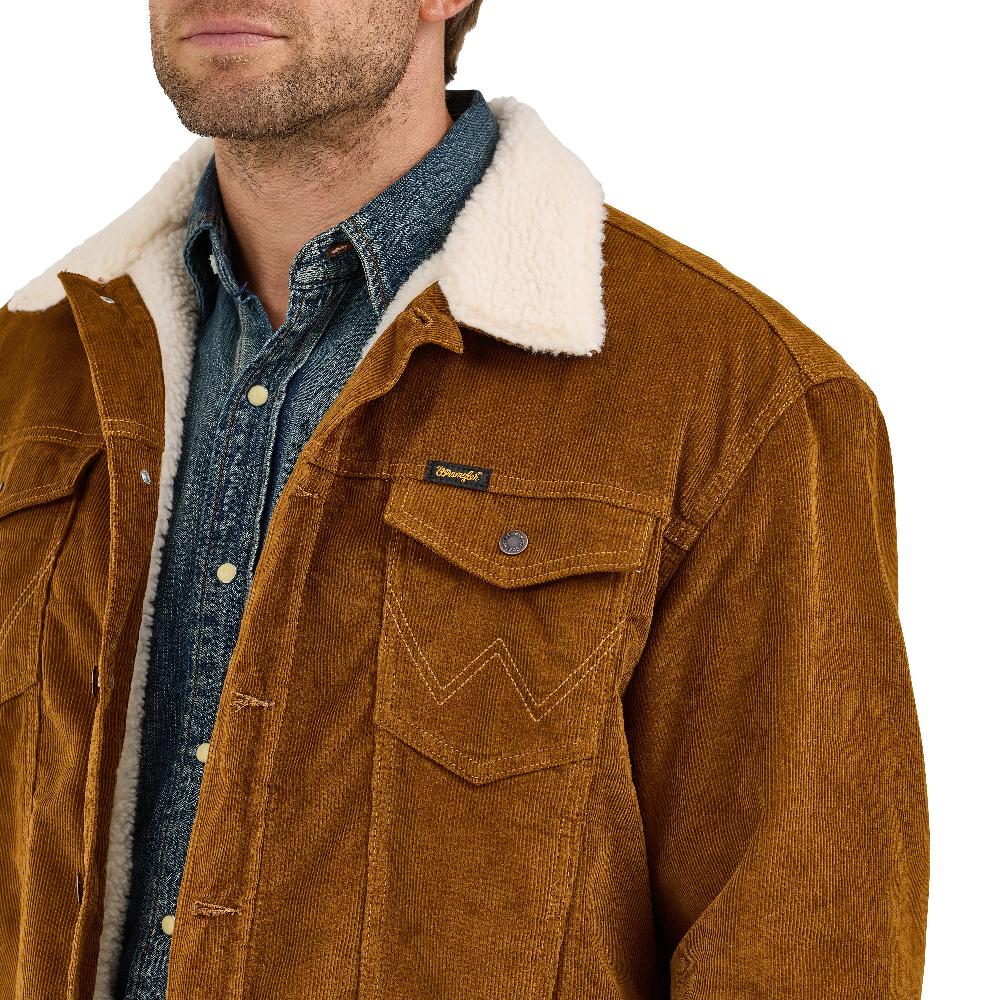 Le Bos Wrangler Monks Robe Cowboy Cut Men's Sherpa Lined Corduroy Jacket 112367603