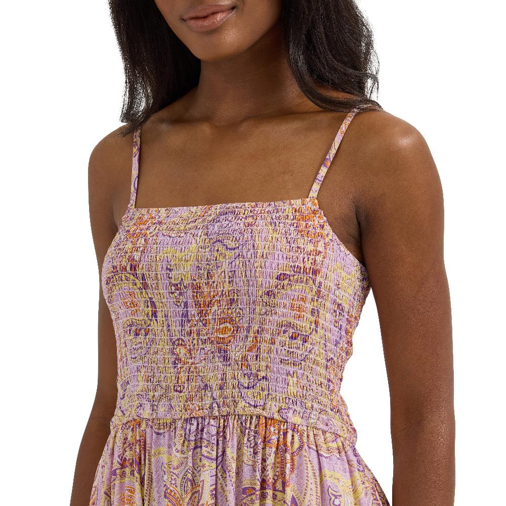 Le Bos Wrangler Pastel Paisley With Print Women's Smocked Bodice Maxi Dress 112364374