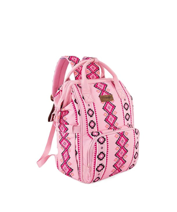 le bos Wrangler Pink Aztec Southwestern Print Diaper Bag WG2204-9110PK