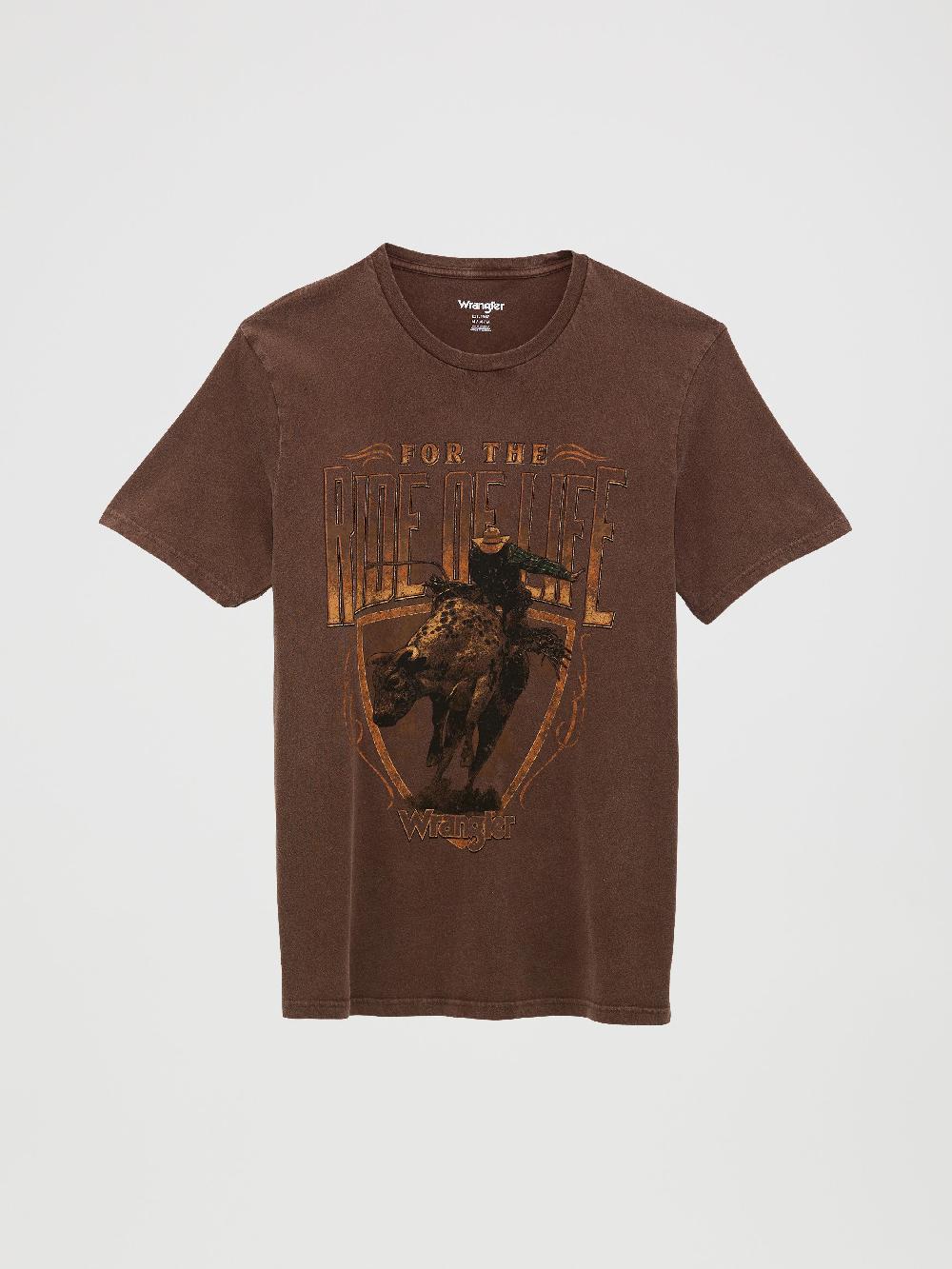 Le Bos Wrangler Potting Soil Vintage Bullrider Graphic Knit Men's Short Sleeve T-Shirt 112361859