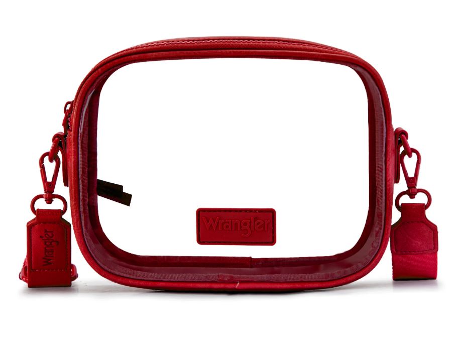 le bos Wrangler Red Clear Crossbody Bag/Stadium Bag WG229-603RD
