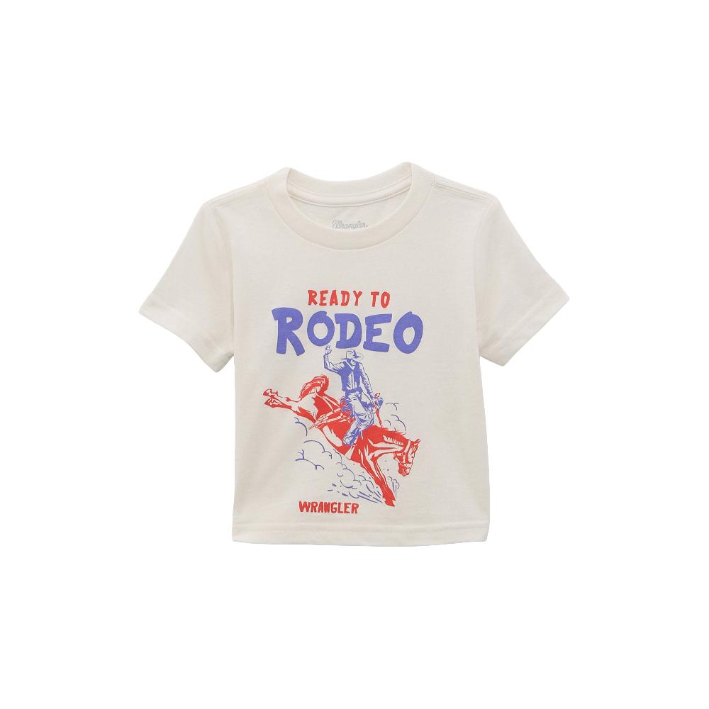 le bos Wrangler Rodeo White Little Boy's Short Sleeve Graphic T-Shirt 'Ready to Rodeo' 112368711