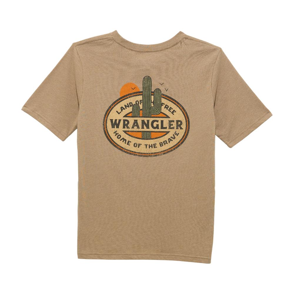 le bos Wrangler Toasted Cashew Heather Boy's Western Back Graphic T-Shirt 112361924
