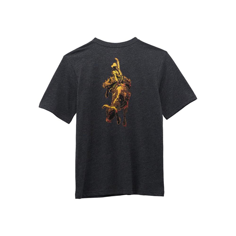 le bos Wrangler Washed Black Boy's Wrangler Back Rodeo Graphic Short Sleeve T-Shirt 112368746