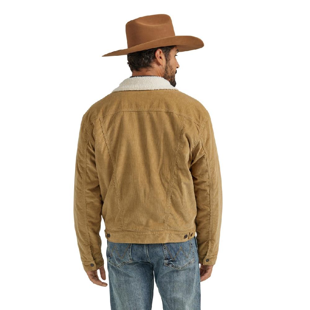 Le Bos Wrangler Wheat Cowboy Cut Sherpa Lined Men's Spread Collar Lined Corduroy Jacket 112352872