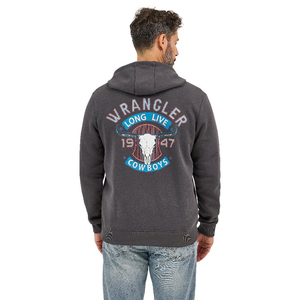 le bos Wrangler Worn Grey Long Live Cowboys Pullover Men's Hoodie 112368743 le bos Wrangler Worn Grey Long Live Cowboys Pullover Men's Hoodie 112368743