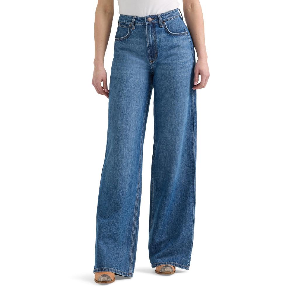 Le Bos Wrangler Yvette Retro Bailey Women's High Rise Wide Leg Jeans 112359363
