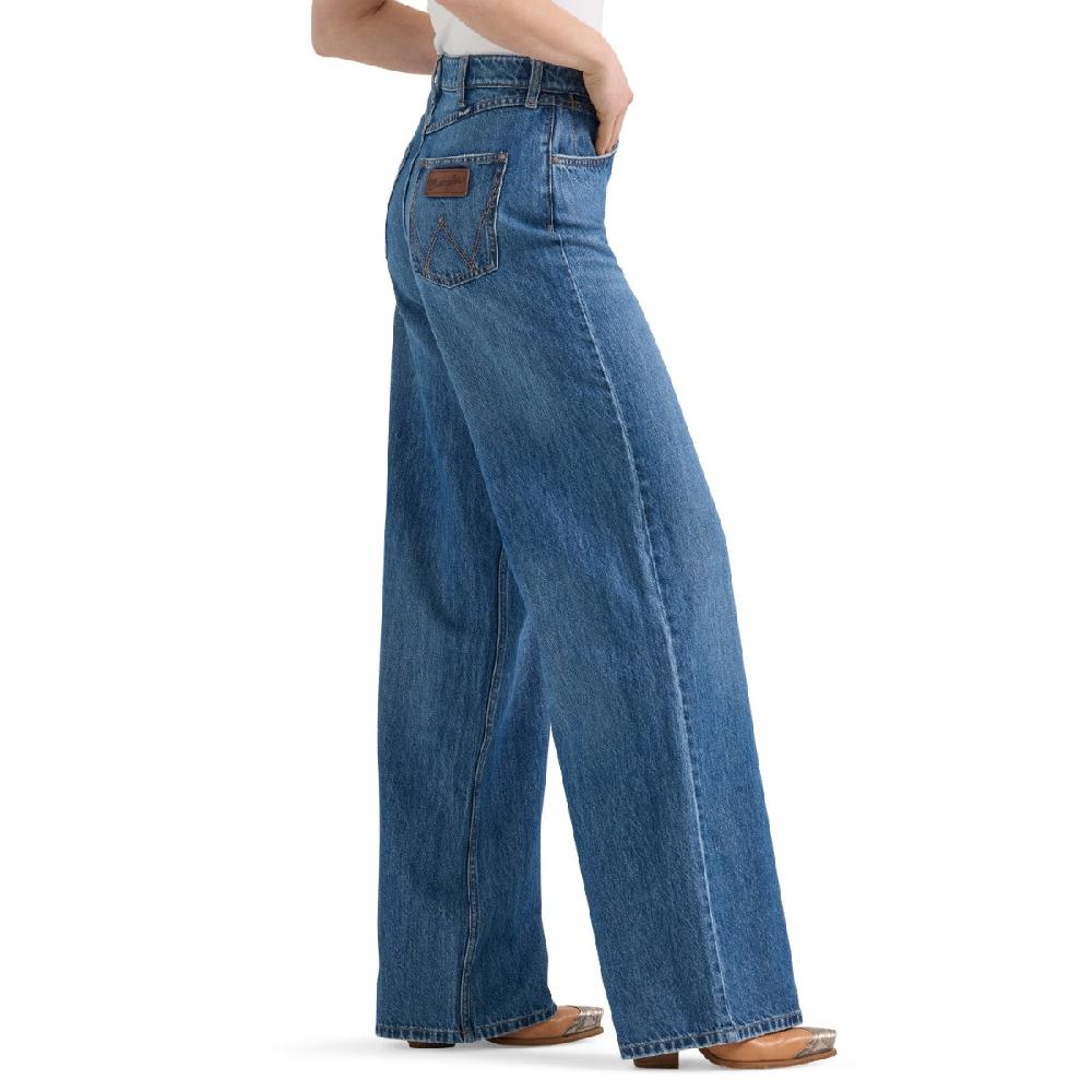 Le Bos Wrangler Yvette Retro Bailey Women's High Rise Wide Leg Jeans 112359363