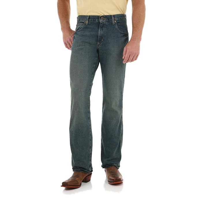 le bos WRT20TW Trail Worn Retro Boot Cut Wrangler Mens Jeans