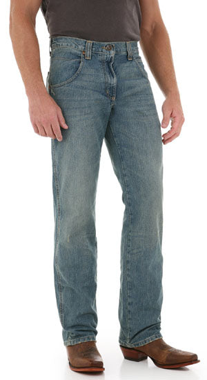le bos WRT30AT Antique Denim Retro Straight Leg Wrangler Mens Jeans