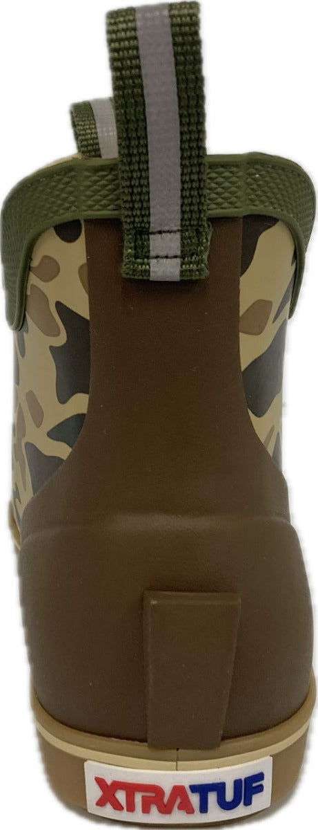 Le Bos Xtratuf Duck Camo Ankle Deck Camo Boot Big Kids (Sizes 1-6) XKABDCMY