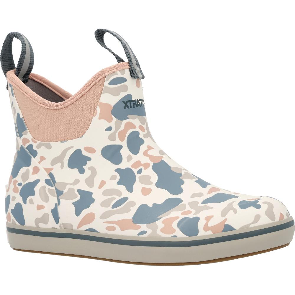le bos Xtratuf Ivory Duck Camo Women's 6 inch Ankle Deck Boots XWAB4DC