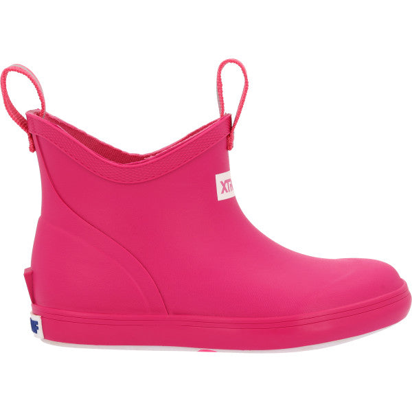 Le Bos Xtratuf Neon Pink Big Kids Ankle Deck Boots XKAB-451