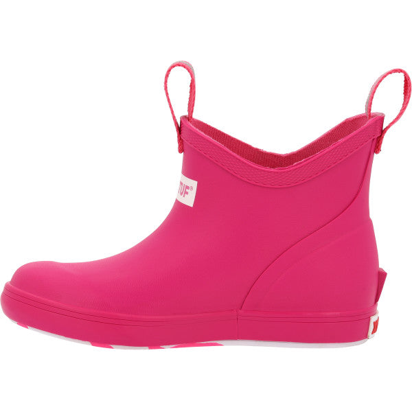 Le Bos Xtratuf Neon Pink Big Kids Ankle Deck Boots XKAB-451
