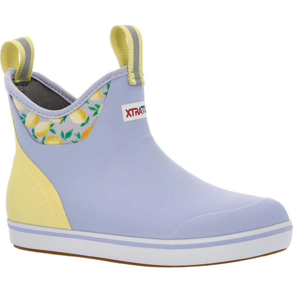 Le Bos Xtratuf Periwinkle/Lemon Women's 6 Inch Ankle Deck Boot XWAB502