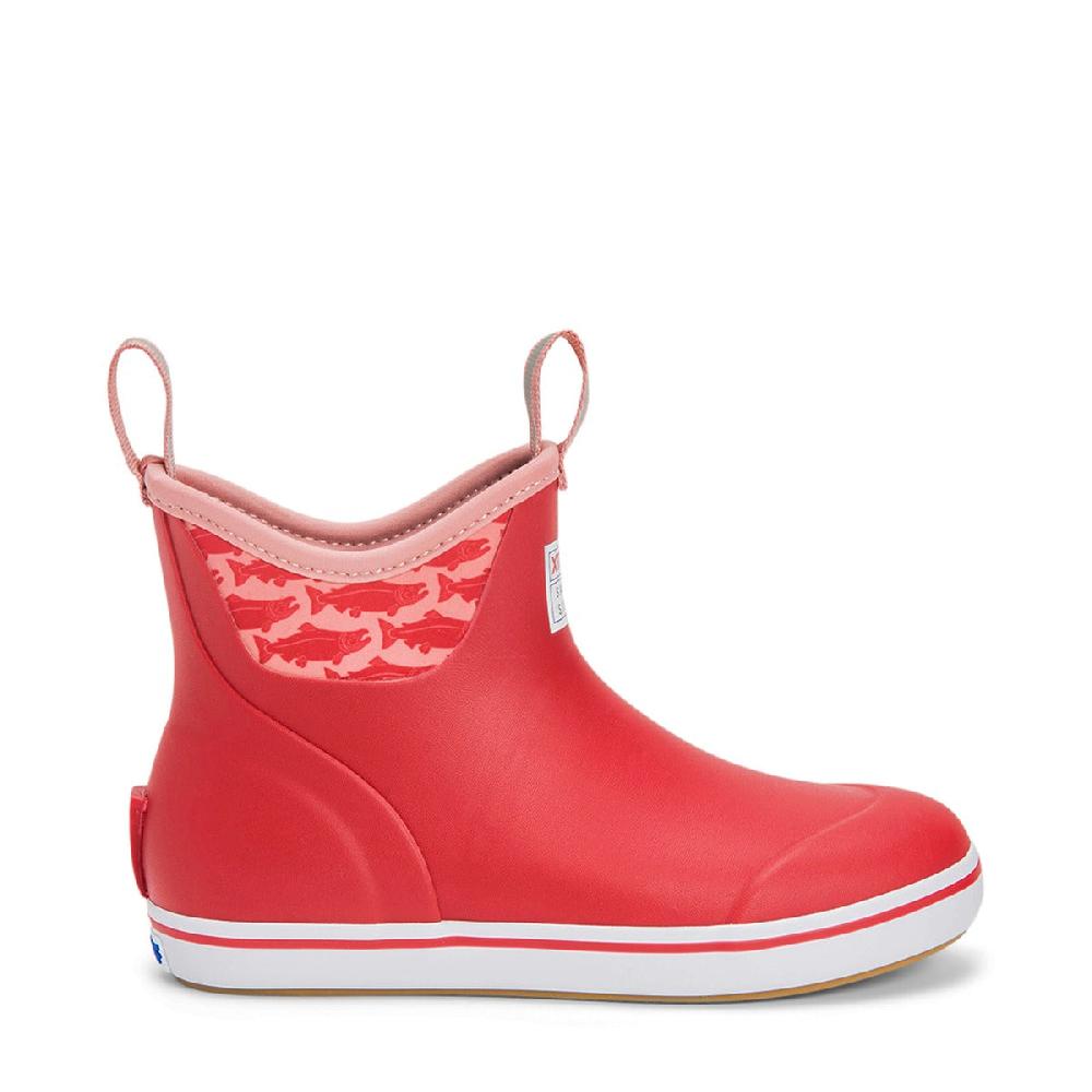 Le Bos Xtratuf Red Salmon Sisters 6 Inch Women's Ankle Deck Boots XWAB6KS