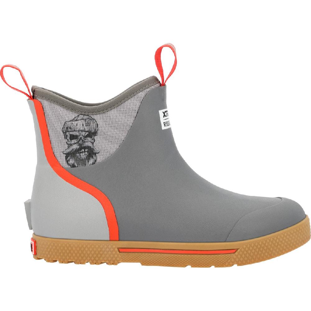 Le Bos Xtratuf Smoked Pearl/Rugged Seas Men's Wheelhouse 6 Inch Ankle Deck Boots XMW102