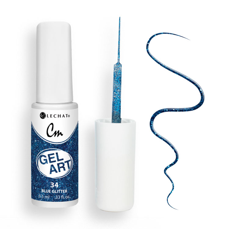 le chat Blue Glitter Gel