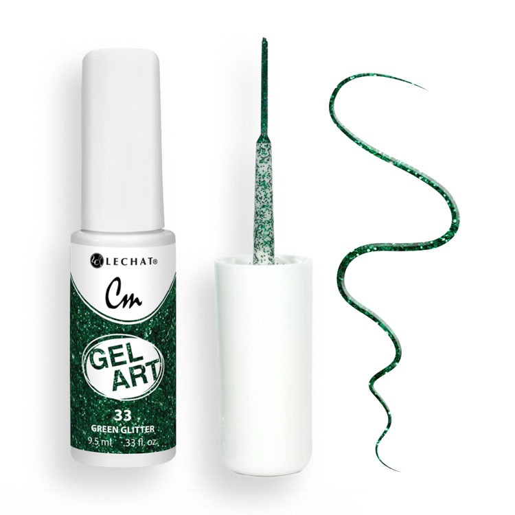 le chat Green Glitter Gel
