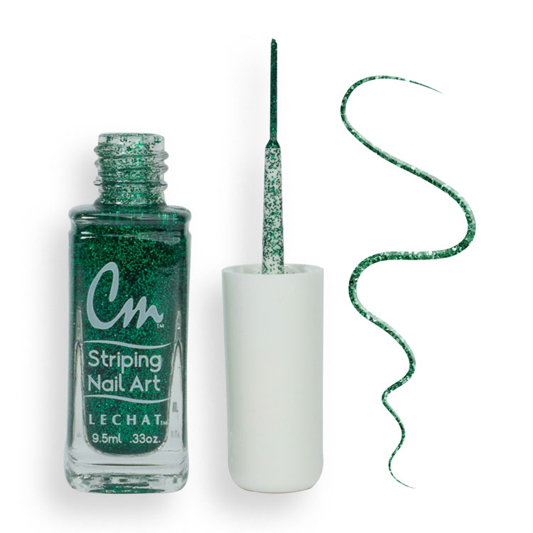 le chat Green Glitter Nail Lacquer