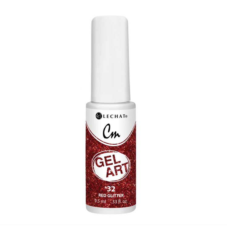 Le Chat Red Glitter Gel