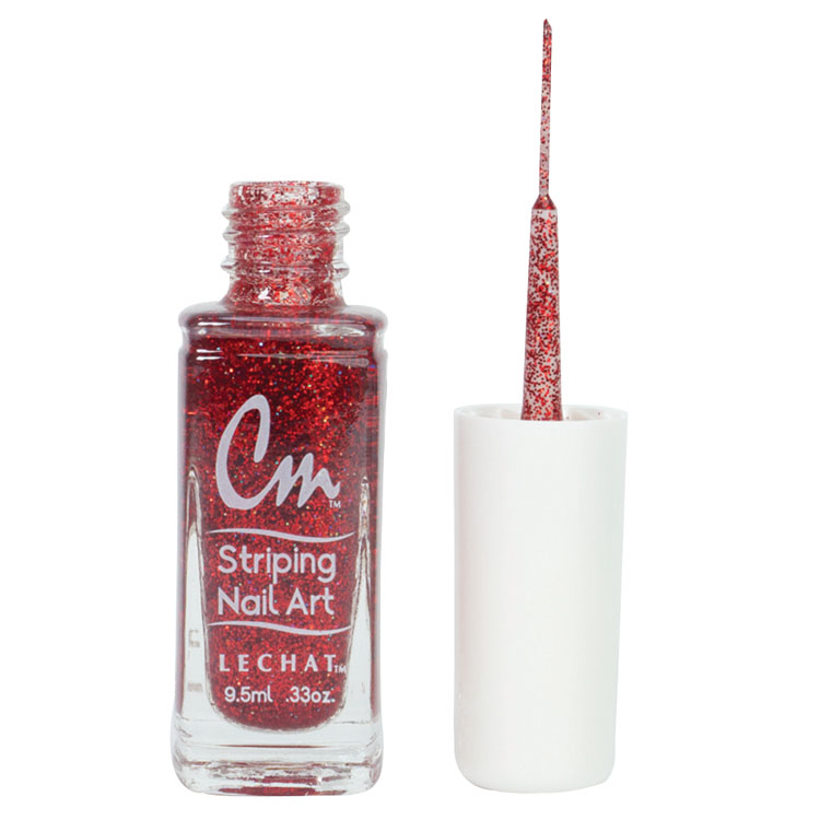 Le Chat Red Glitter Nail Lacquer
