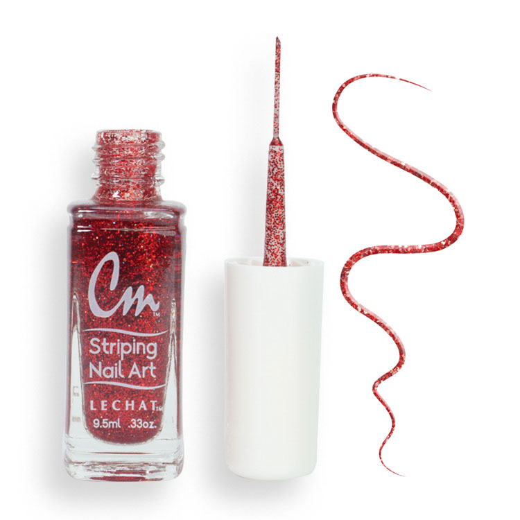 le chat Red Glitter Nail Lacquer