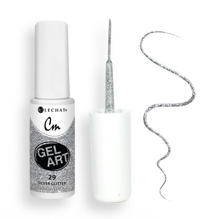 le chat Silver Glitter Gel