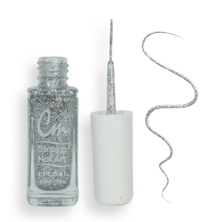 le chat Silver Glitter Nail Lacquer