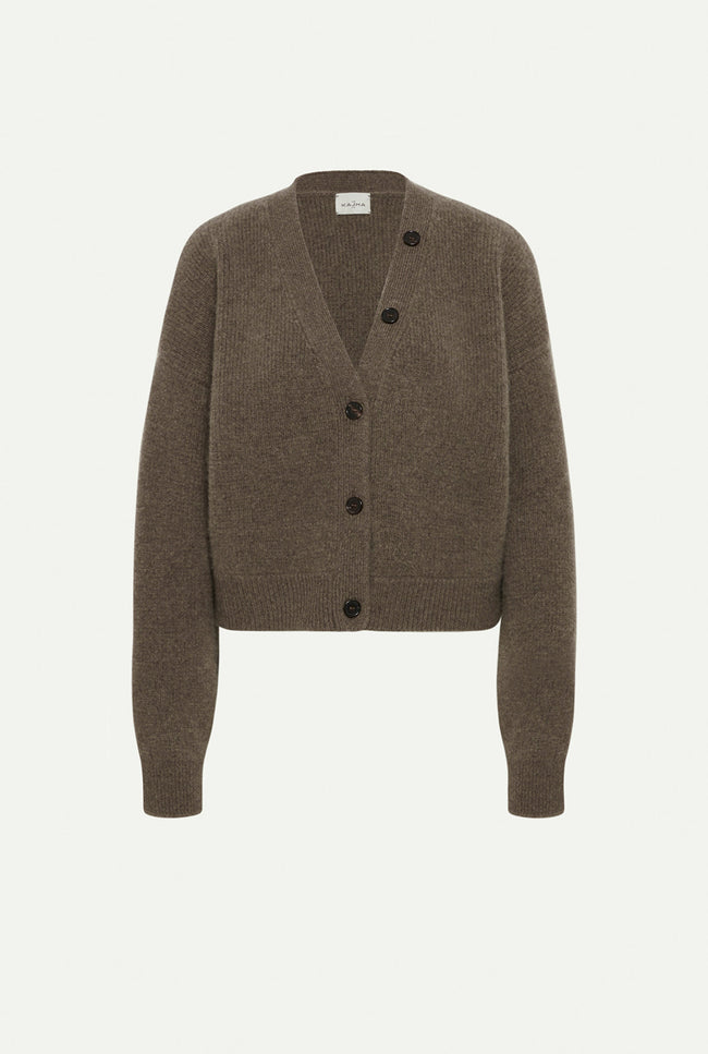 Le Kasha DERIOS Cashmere Cardigan With Scarf Light Beige