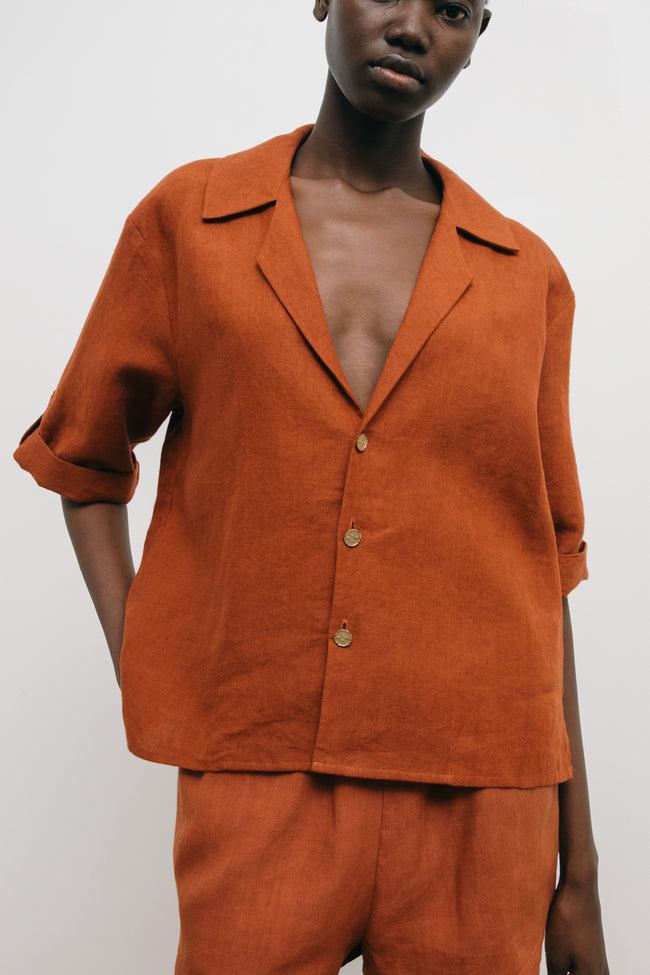 Le Kasha ABNUD Linen Shirt Harissa