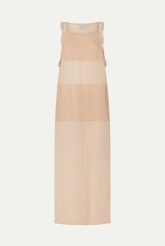 le kasha AFIYAH linen dress Black