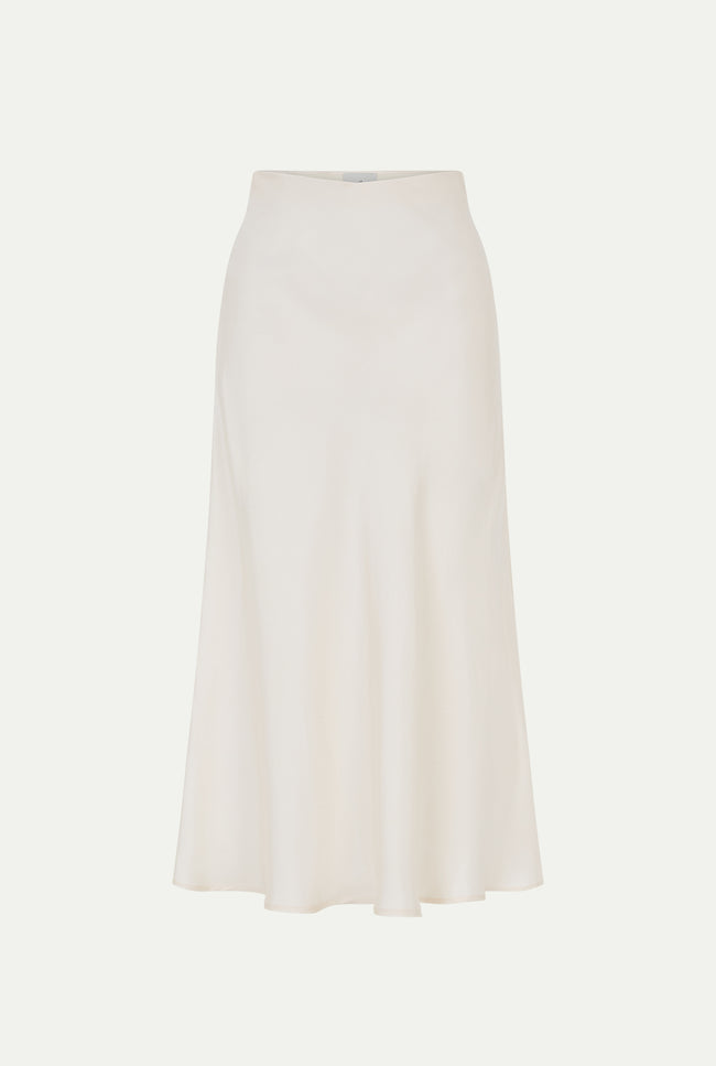 le kasha AKSOU silk skirt White