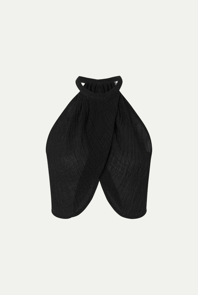 Le Kasha ALGER Linen Top Black