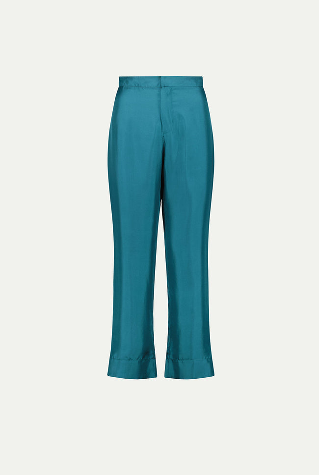 le kasha ALMATY silk pants Emeraude