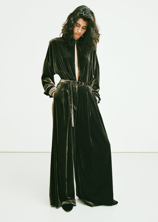 Le Kasha ALTINO Velvet Jumpsuit Black