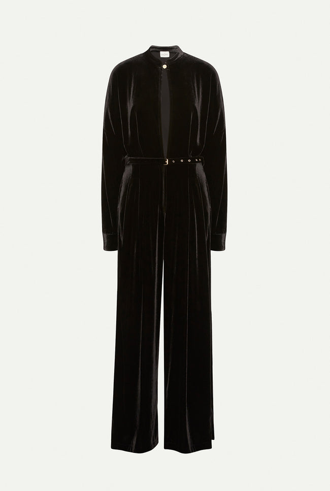 le kasha ALTINO velvet jumpsuit Black