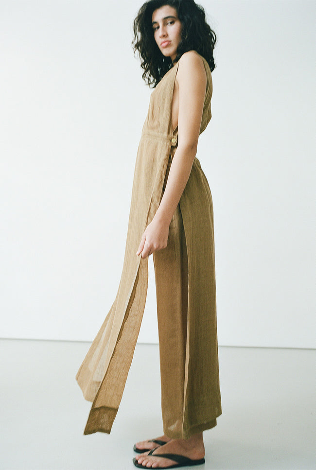 le kasha ANTALYA linen cover up dress Black