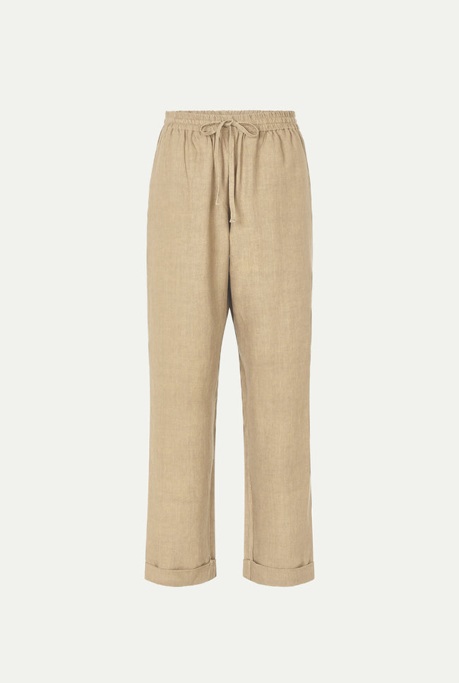 Le Kasha BAWITI Linen Pants Beige