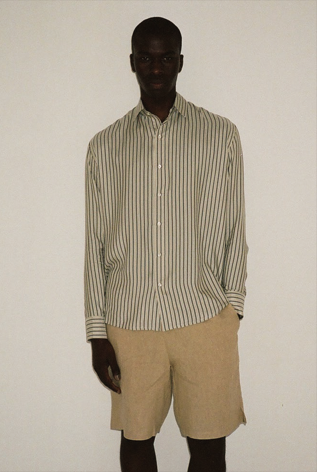 le kasha BETUL S linen short Straw