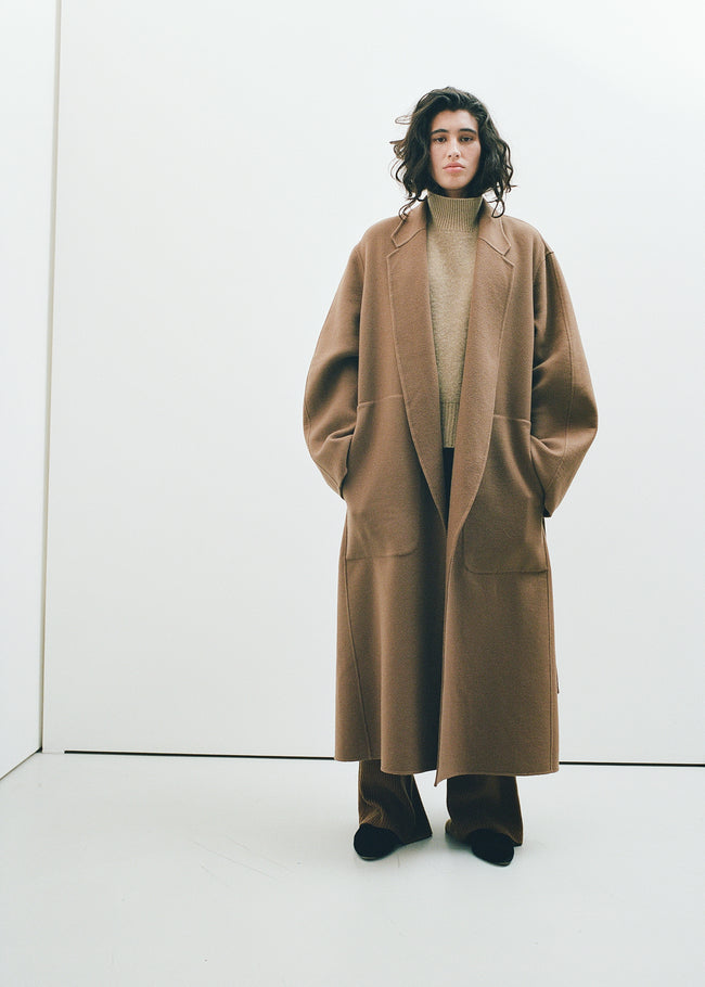 Le Kasha CADIX Double-faced Cashmere Coat Black