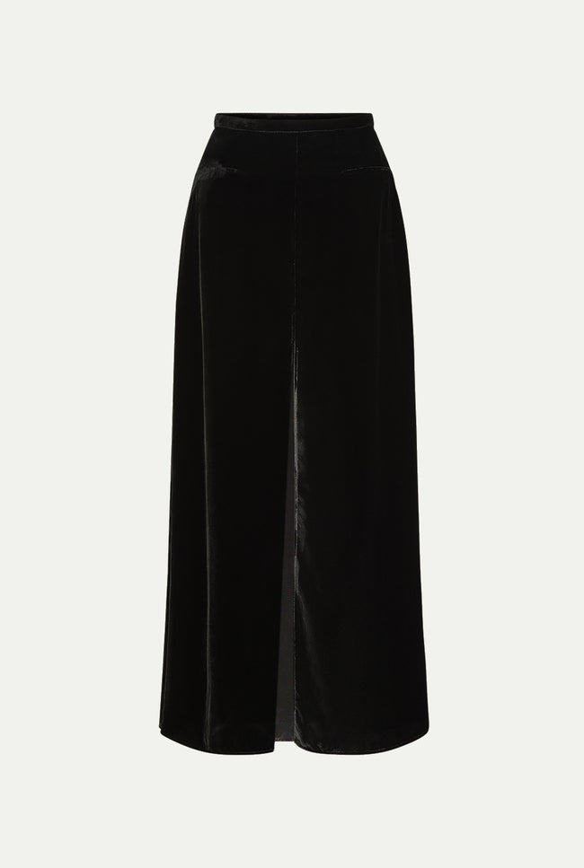 le kasha CASTELLO velvet skirt Black
