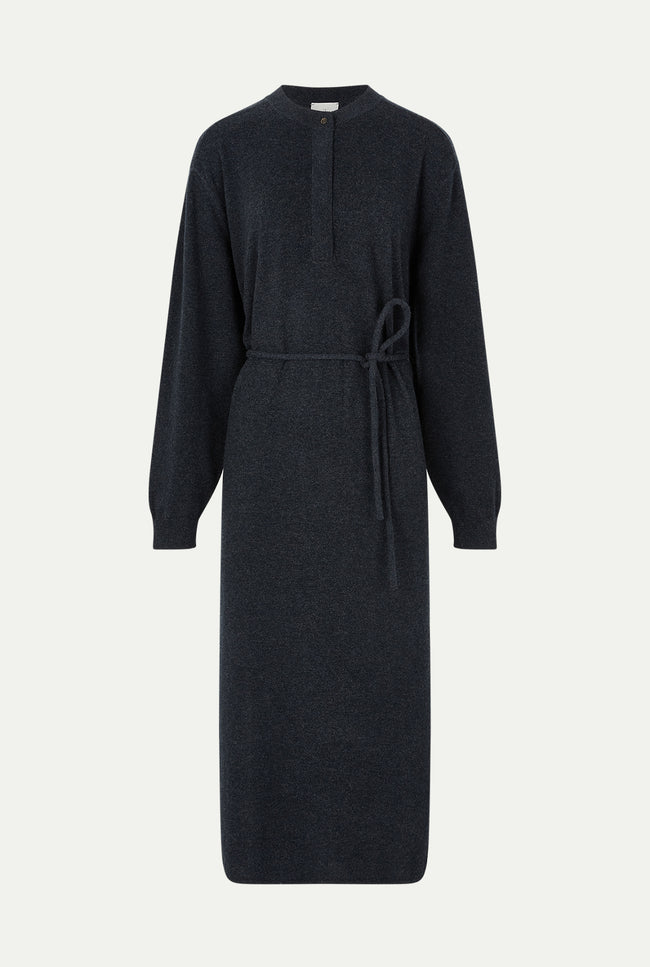 Le Kasha DARHAN Cashmere Dress Charcoal
