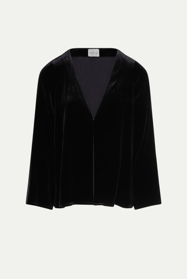 le kasha GRISSI velvet top Black