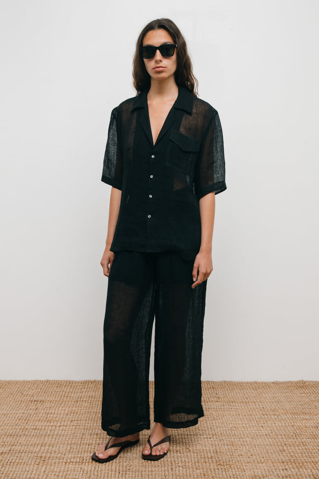 Le Kasha HARRIS Linen Shirt Natural